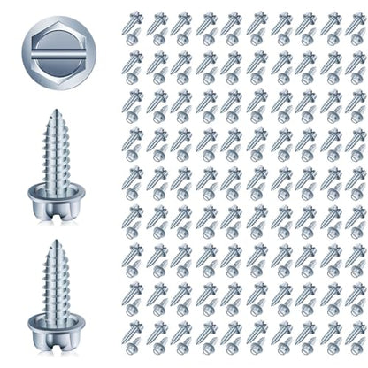 200 Pcs License Plate Mounting Screws for Car Dealers #14 x 3 (200 Count)