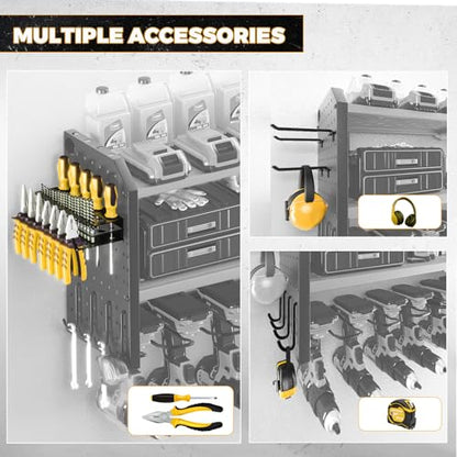 Power Tool Organizer with Charging Station