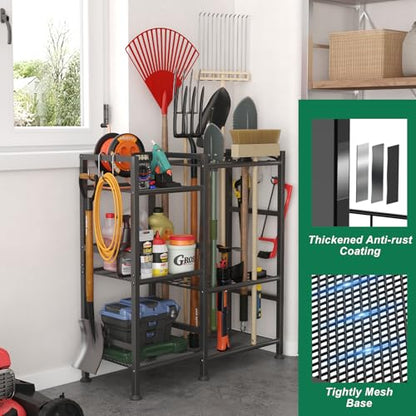 Garden Tool Organizer with Large Hooks