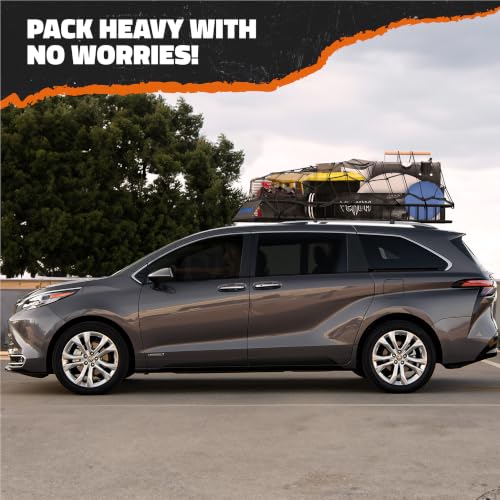 84"x39"x6" XL Extendable Waterproof Car Roof Rack Cargo Carrier