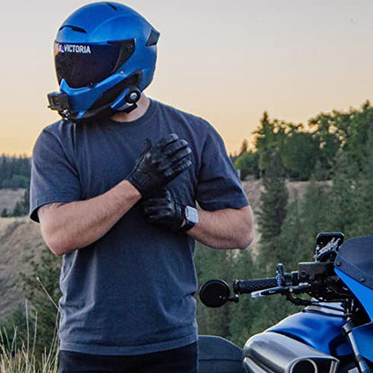 Mens Full Finger Touchscreen Motorcycle Gloves GM028 Black XL