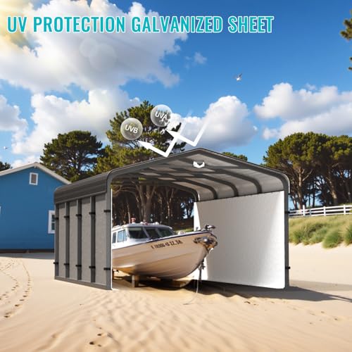 12x20Ft Metal Carport Canopy Heavy Duty
