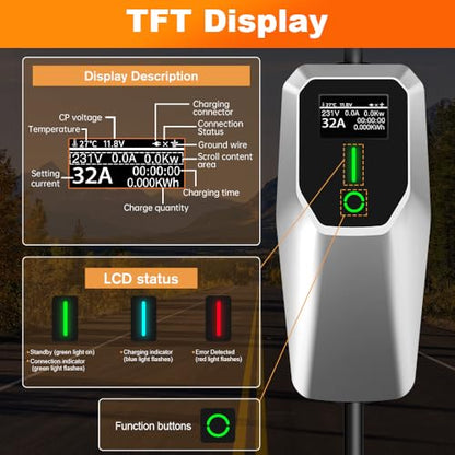 Level 1&2 EV Charger 32Amp 110V