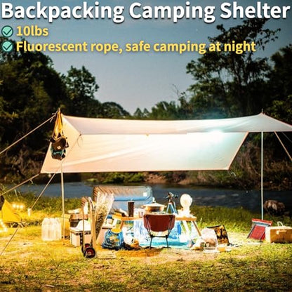 Van Large Car Awning with Suction 13x9.8ft Khaki