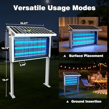 Heavy Duty Large Solar Bug Zapper Outdoor for 1