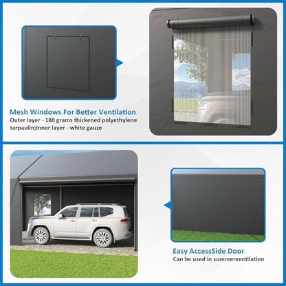 20x20 FT Heavy Duty Carport Tent with All