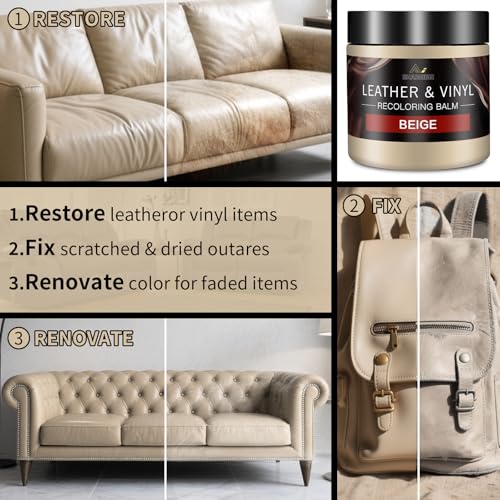 Leather Recoloring Balm and Leather Repair Kit for Furniture
