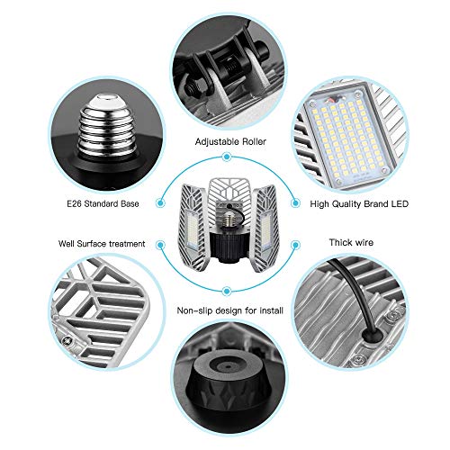 2 Pack Deformable LED Garage Ceiling Lights (2 Count)