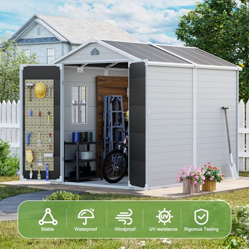 8x6 FT Large Resin Storage Shed