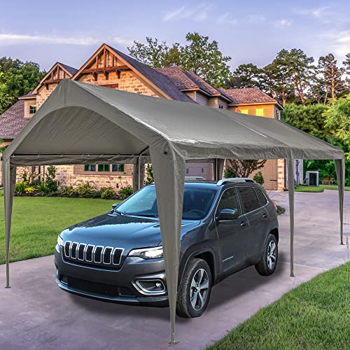 10x20 Ft Heavy Duty Carport Canopy Outdoor Portable Dark Grey