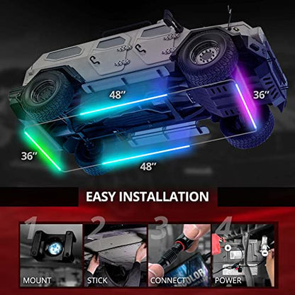 Aura DreamColor Underglow Chasing Light Kit with APP & Remote Control (4 Count)