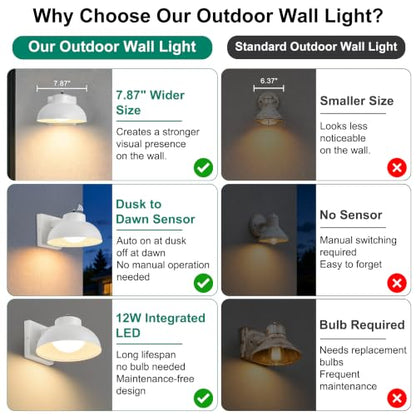 LED Outdoor Wall Lights (2 Count)