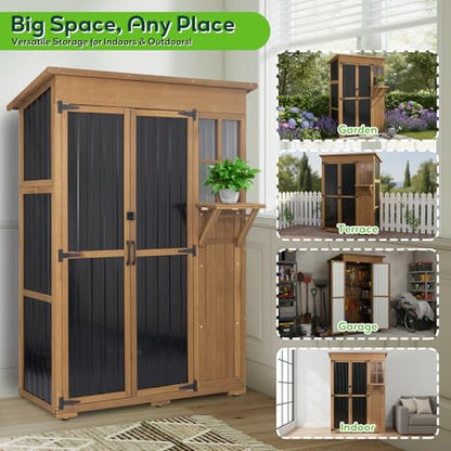 51" L Outdoor Storage Cabinet Waterproof with Shelves