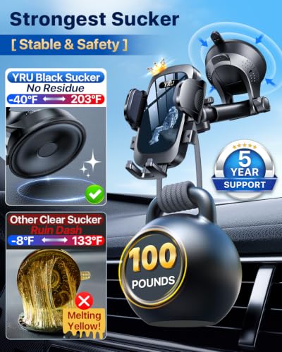 True Upgrade for Safety Car Phone Holder Mount [Patent & Military