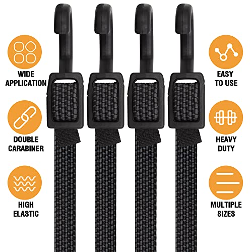 Bungee Cords with Hooks (12 Count)