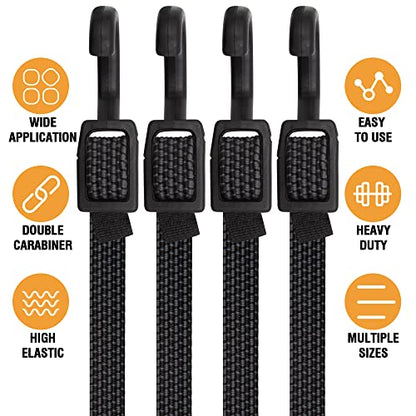 Bungee Cords with Hooks (12 Count)