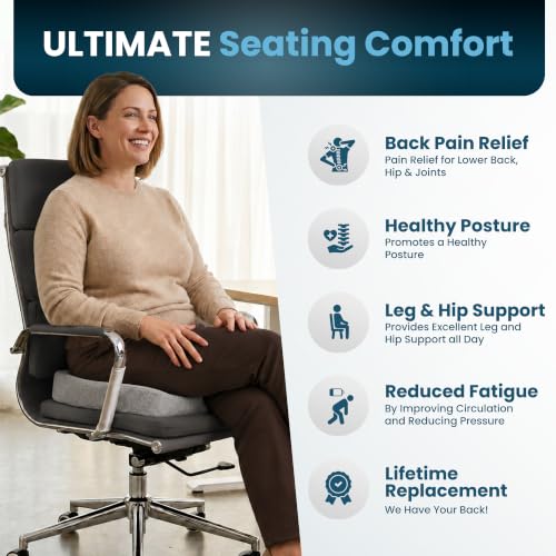 Extra Large Gel & Memory Foam Seat Cushion