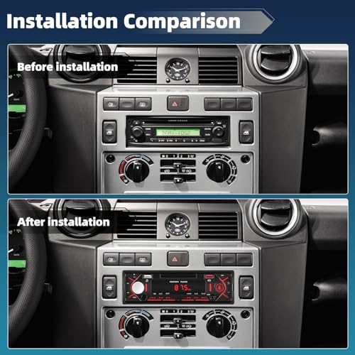 Single Din Car Stereo with Bluetooth 5.0 Hands Free Calling Digital Car Stereo Receiver FM Radio Car Mp3 Player Audio Multimedia System with 2 USB