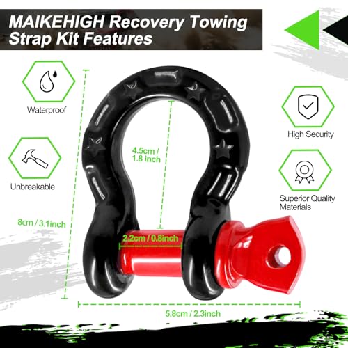 Tow Strap Heavy Duty with Hooks (2 Count)