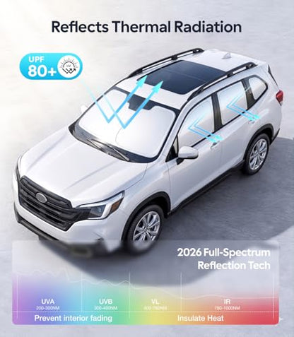 2026 8PC Full Set Window Sunshade for Subaru Forester 2019 (8 Count)