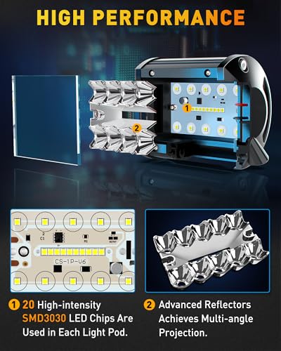 4 Inch LED Pod Lights (2 Count)