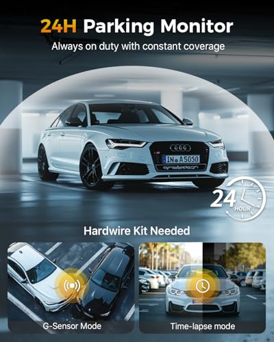 4K 3 Channel Dash Cam Front and Rear Inside