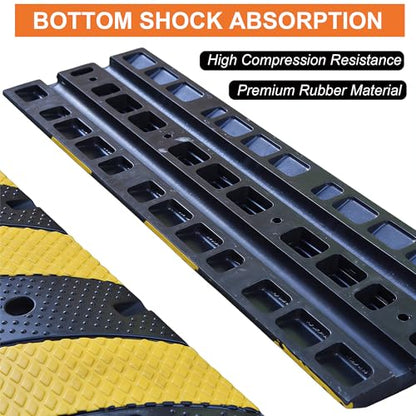 2 Pack 36 Inch Rubber Speed Bumps for Driveway