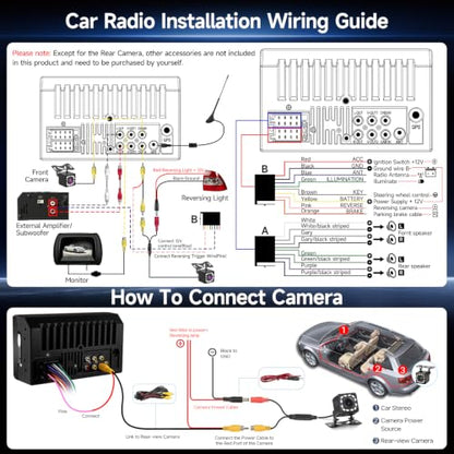 Double Din Car Stereo with Apple Carplay&Android Auto