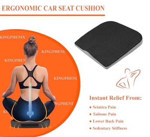 Memory Foam Car Seat Cushion for Driving Comfort and Office Use