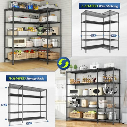 52.36" W Storage Shelves (5 Count)