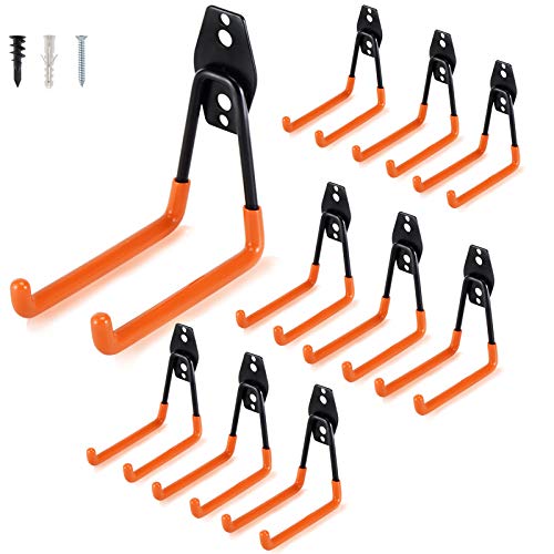 Heavy Duty Steel Garage Storage Hooks (10 Count)