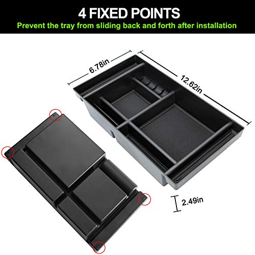 Center Console Organizer for Chevy Silverado & GMC Sierra Black Trim