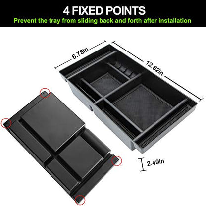 Center Console Organizer for Chevy Silverado & GMC Sierra Black Trim