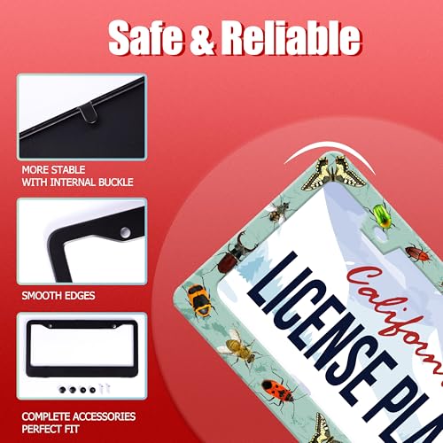 Butterfly Moth Beetle License Plate Frame Animal License Plate Holder