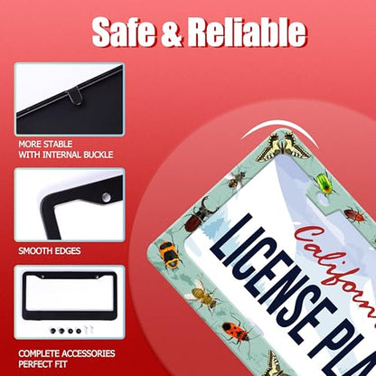 Butterfly Moth Beetle License Plate Frame Animal License Plate Holder