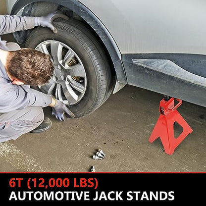 6 Ton (12,000 LBS) Automotive Jack Stands
