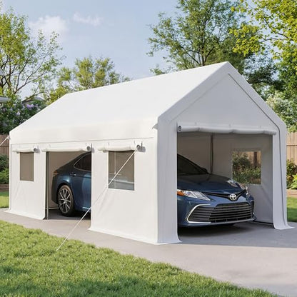 12'x20' Heavy Duty Carport with Reinforced Base and All