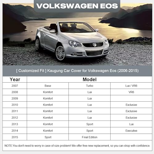 Car Cover Custom Fit for Volkswagen Eos