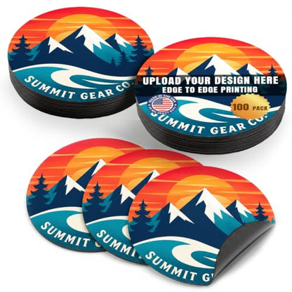 Customizable 5 Inch Round Magnet Pack (100 Count)
