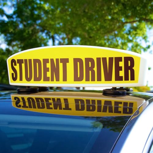 Student Driver Magnetic Sign for Car Top