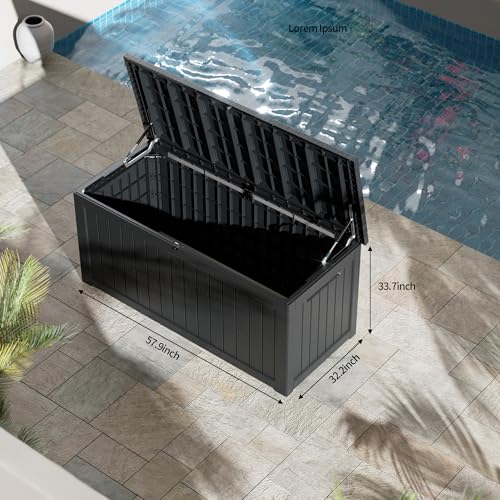 270 Gallon Outdoor Storage Box Patio Deck Box Waterproof