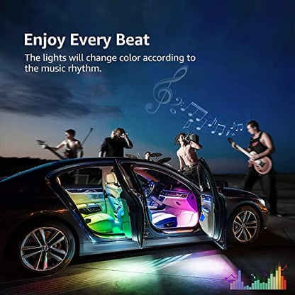 4PCS Car Interior LED Lights