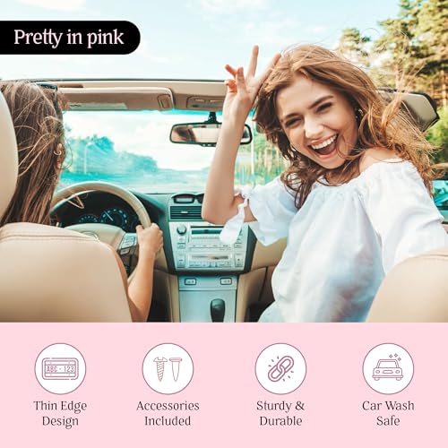 Premium Slim Princess Pink License Plate Frame