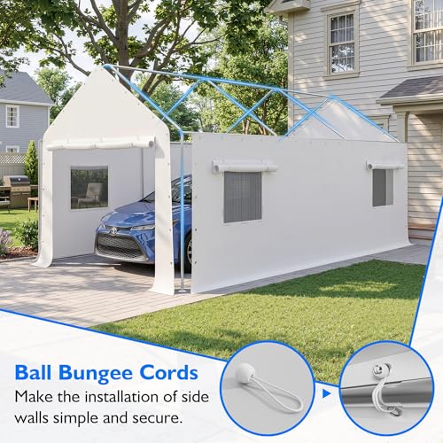 12'x20' Heavy Duty Carport with Reinforced Base and All