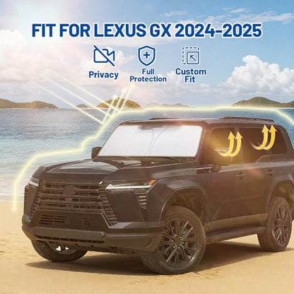 Car Window Shades for Lexus GX 2024 (8 Count)