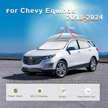 8pcs Thicken Sun Shades for Chevy Equinox 2018 (8 Count)