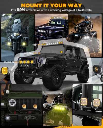 Color Play Series 3" Fog Beam LED Pods Cube Offroad Lights 2 (2 Count)