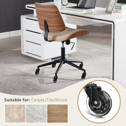 Home Office Desk Chair with Rubber Wheels
