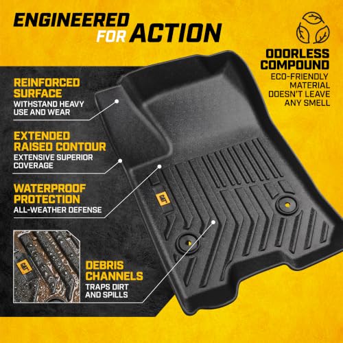JustFit™ 3D Custom Fit Floor Mats for Chevy Colorado GMC Canyon 2023 2024 2025 2026 Crew Cab