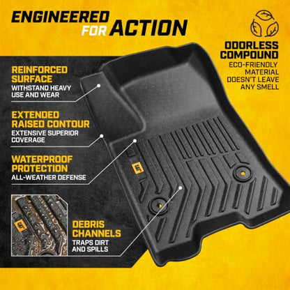 JustFit™ 3D Custom Fit Floor Mats for Chevy Colorado GMC Canyon 2023 2024 2025 2026 Crew Cab